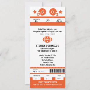 Invitación de Despedida de Soltero con Entradas pa