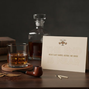 Invitación de Despedida de Soltero con Whisky y Ci