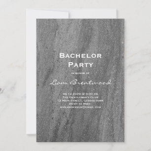 Invitación de despedida de soltero de granito