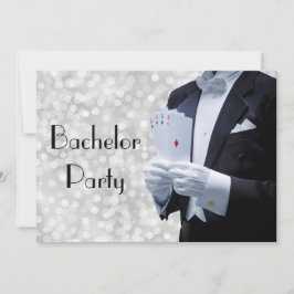 Invitación de despedida de soltero elegante con es