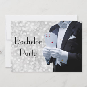 Invitación de despedida de soltero elegante con es