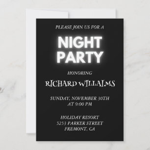 Invitación de despedida de soltero elegante en neg