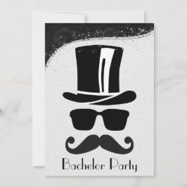 Invitación de despedida de soltero gay negro y pla