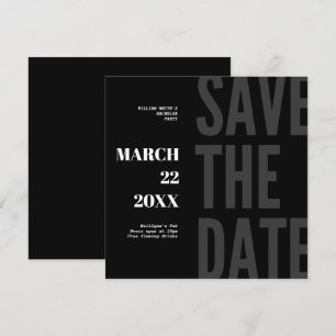 Invitación de despedida de soltero minimalista par