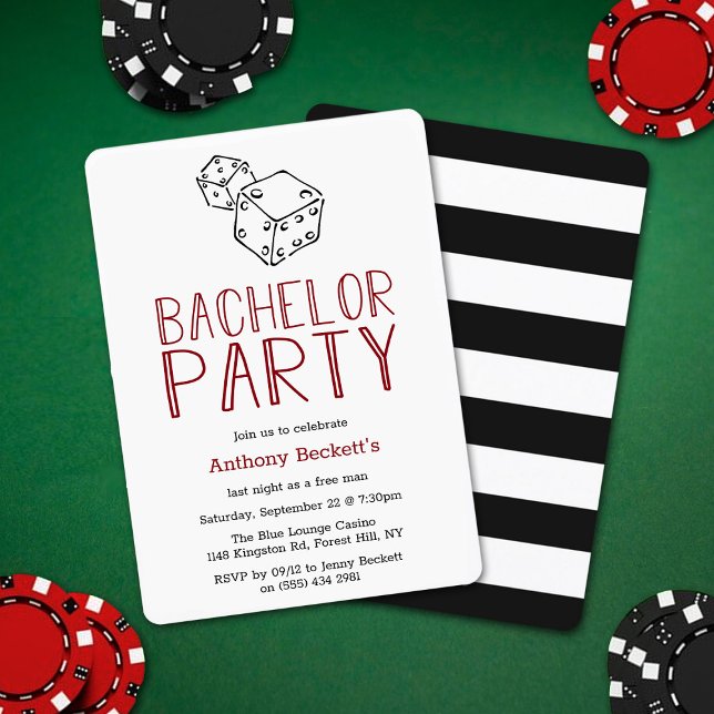 Invitación de Despedida de Soltero Noche de Casino (Subido por el creador)