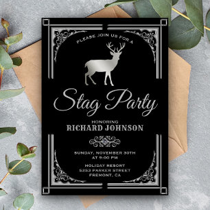 Invitación de despedida de soltero vintage de plat