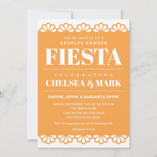 Invitación de Despedida de Solteros con Papel Pica (Anverso)