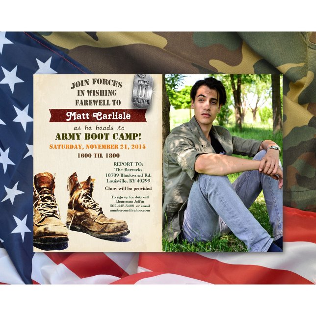 Invitación de despedida militar para irse de campa (Subido por el creador)