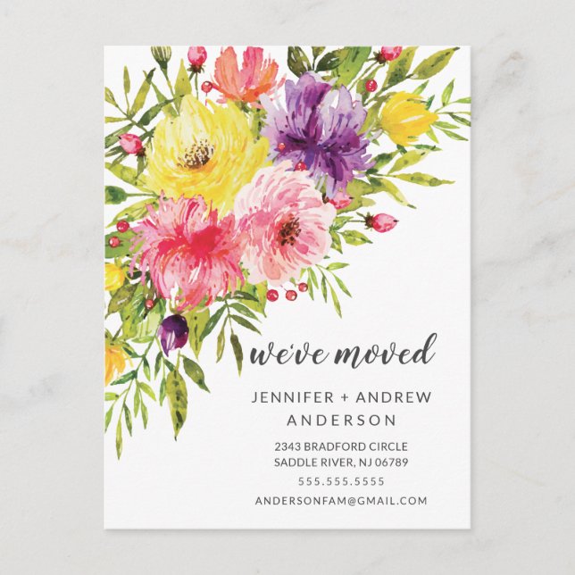 Invitación de desplazamiento de acuarela Springtim (Anverso)