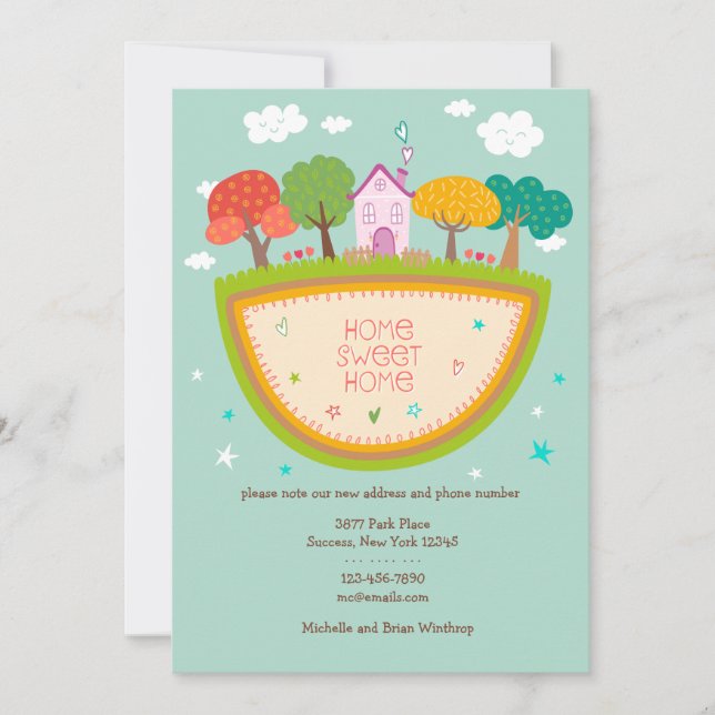 Invitación de desplazamiento de casa de campo (Anverso)