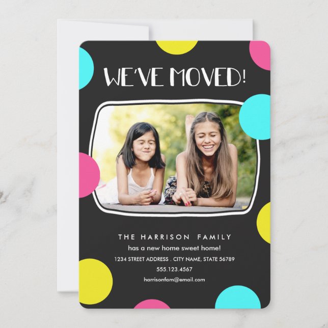 Invitación de desplazamiento de fotos de puntos de (Anverso)