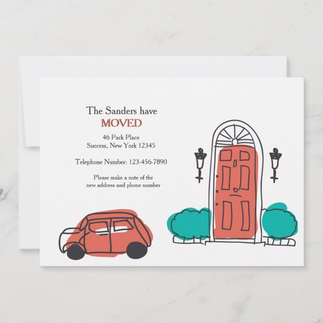 Invitación de desplazamiento de la puerta delanter (Anverso)