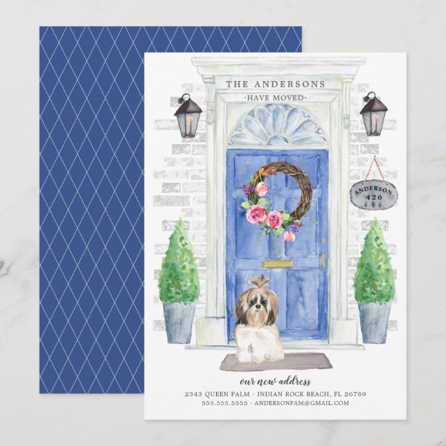 Invitación de desplazamiento de la puerta delanter (Anverso / Reverso)