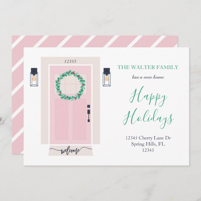 Invitación de desplazamiento de la puerta delanter (Anverso / Reverso)