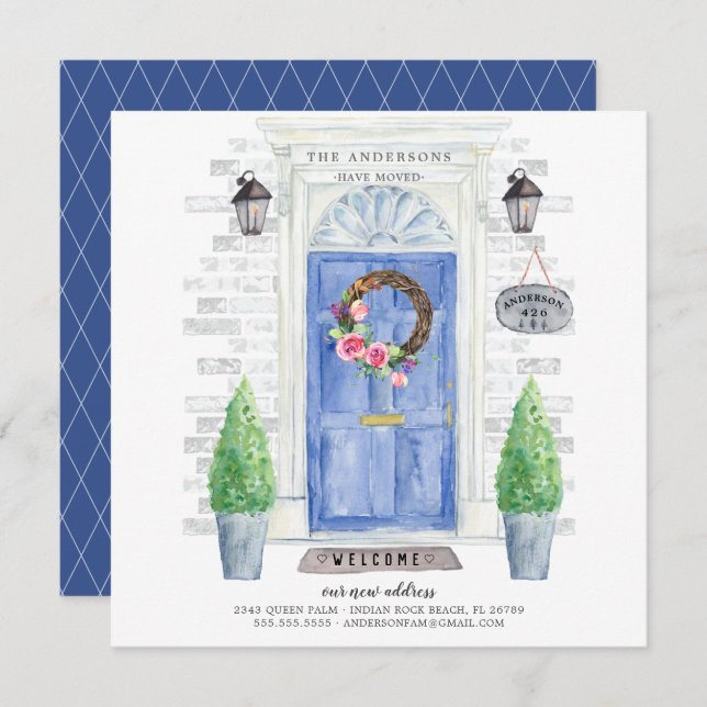 Invitación de desplazamiento de la puerta delanter (Anverso / Reverso)