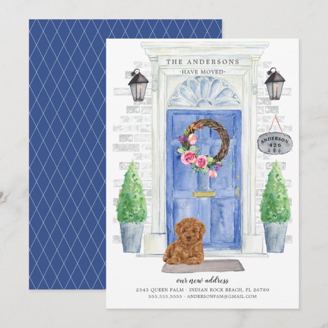 Invitación de desplazamiento de la puerta delanter (Anverso / Reverso)