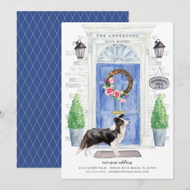 Invitación de desplazamiento de la puerta delanter (Anverso / Reverso)