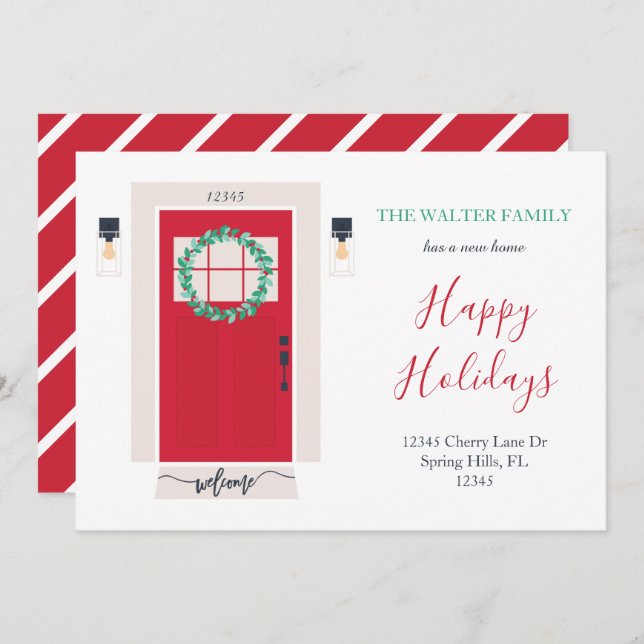 Invitación de desplazamiento de la puerta delanter (Anverso / Reverso)