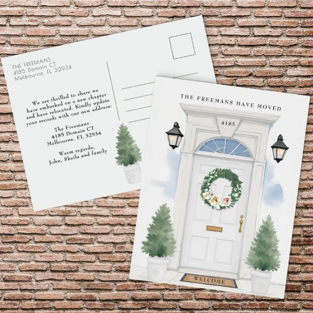 Invitación de desplazamiento de la puerta delanter (New House Postcard)