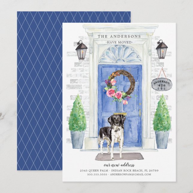 Invitación de desplazamiento de la puerta delanter (Anverso / Reverso)