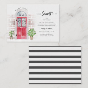 Invitación de desplazamiento de la puerta roja de 