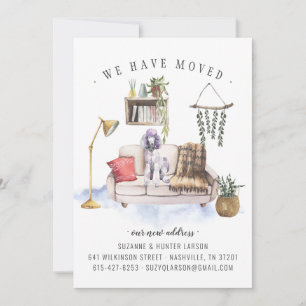 Invitación de desplazamiento de perro canino