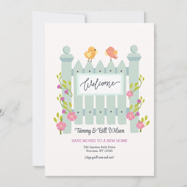 Invitación de desplazamiento de puerta de bienveni (Anverso)