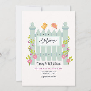 Invitación de desplazamiento de puerta de bienveni