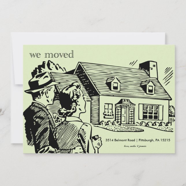 Invitación de desplazamiento retro (Anverso)