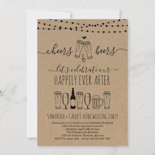 Invitación de Después de la Boda con Cervezas y Ch