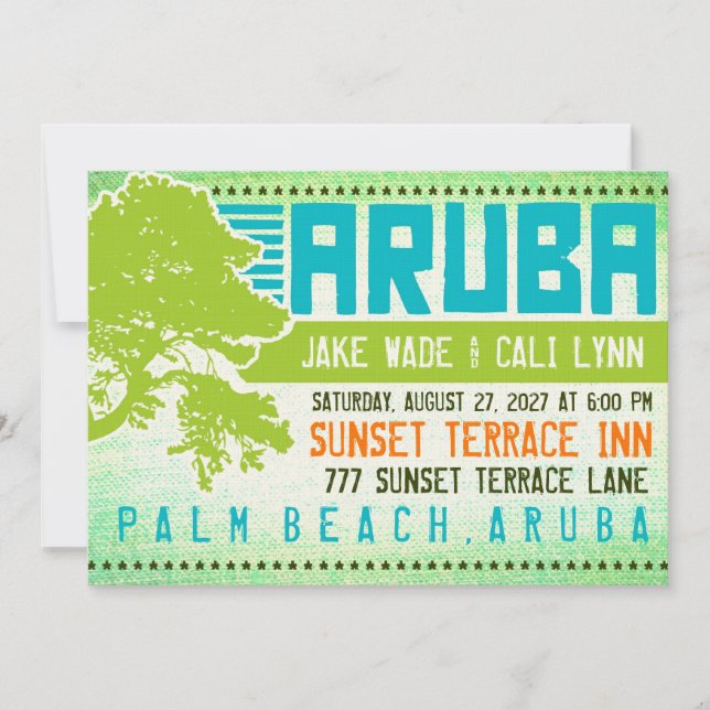 Invitación de destino de ARUBA (Anverso)