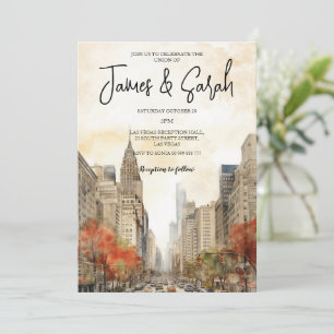 Invitación de destino de Boda paisajístico de Nuev