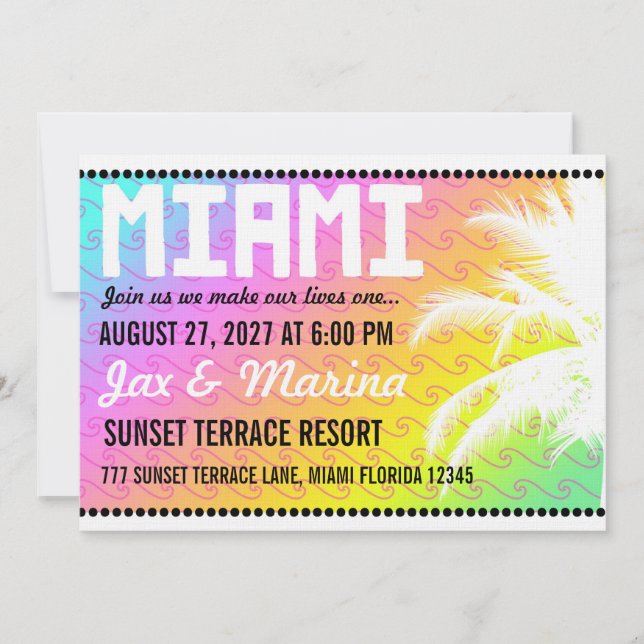 Invitación de destino de MIAMI (Anverso)