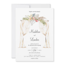 Invitación de destino del Boho Tropical Boda