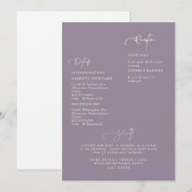Invitación de detalle de boda elegante de lavanda