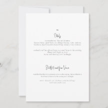 Invitación de detalle de boda solo para los dos