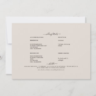 Invitación de detalle de swash Beige