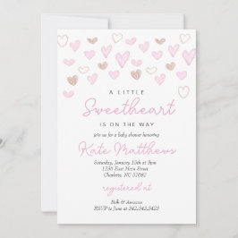 Invitación de día de San Valentín Baby Shower