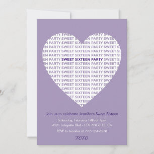 Invitación de día de San Valentín dulces 16 xoxo p