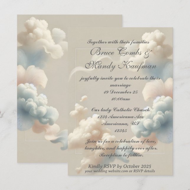 Invitación de Dicha Etérea (sin papel de estaño) (Anverso / Reverso)