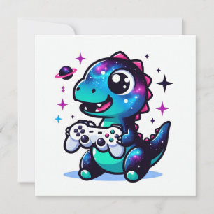 Invitación de dinosaurio personalizada para jugado