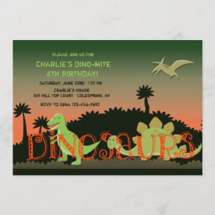 Invitación de Dinosaurios