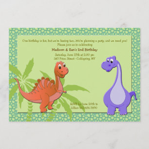 Invitación de Dinosaurios Bebés