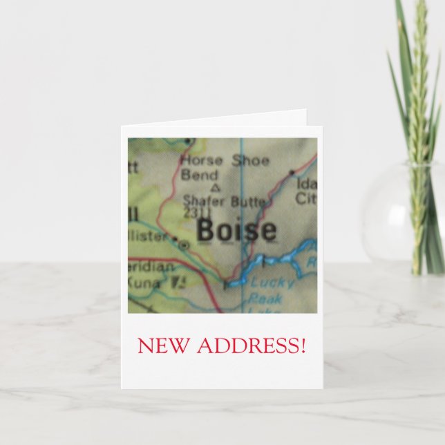 Invitación de dirección nueva de Boise (Anverso)