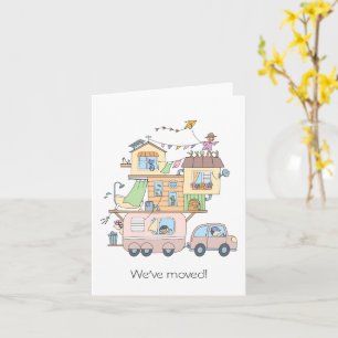Invitación de dirección nueva de Car Trailer en bl