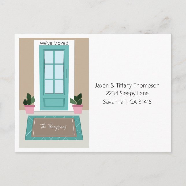 Invitación de dirección nueva de corte (Reverso)