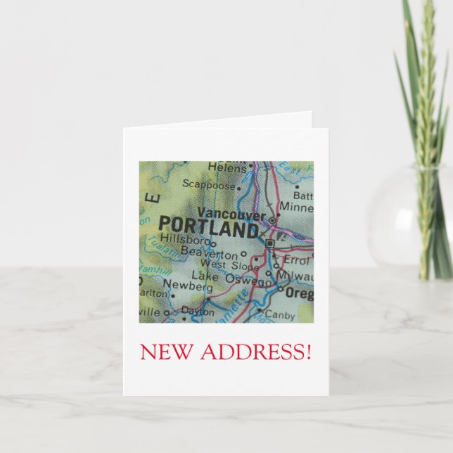 Invitación de dirección nueva de Portland (Anverso)