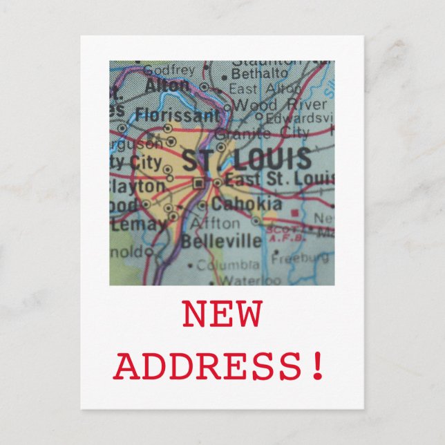 Invitación de dirección nueva de St Louis (Anverso)