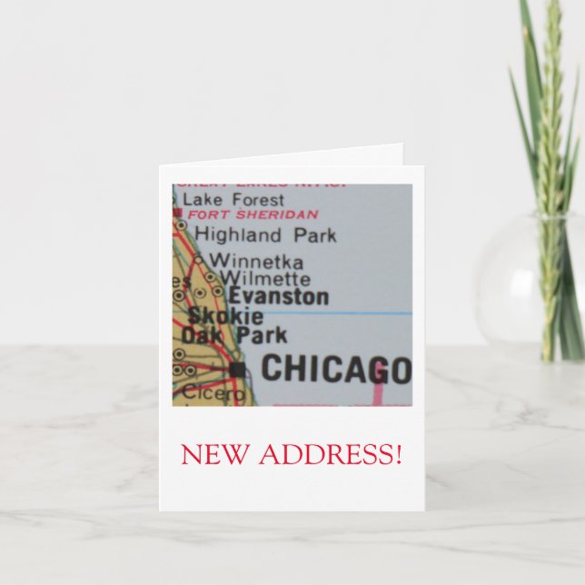 Invitación de direcciones nuevas de Chicago (Anverso)