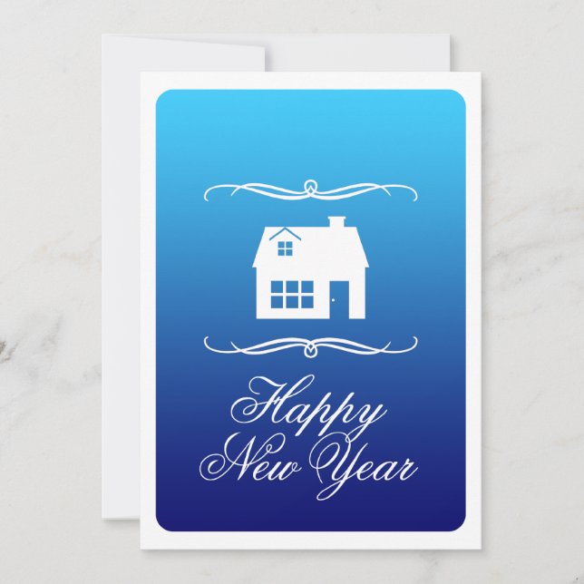 invitación de direcciones nuevas de feliz año nuev (Anverso)